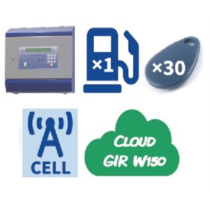 Base Kit # A - Terminal, Cellular Communications, Cloud W150, 1-Hose, 30 Fobs