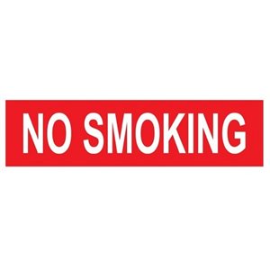 4" X 14" NO SMOKING DECAL